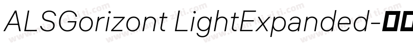 ALSGorizont LightExpanded字体转换